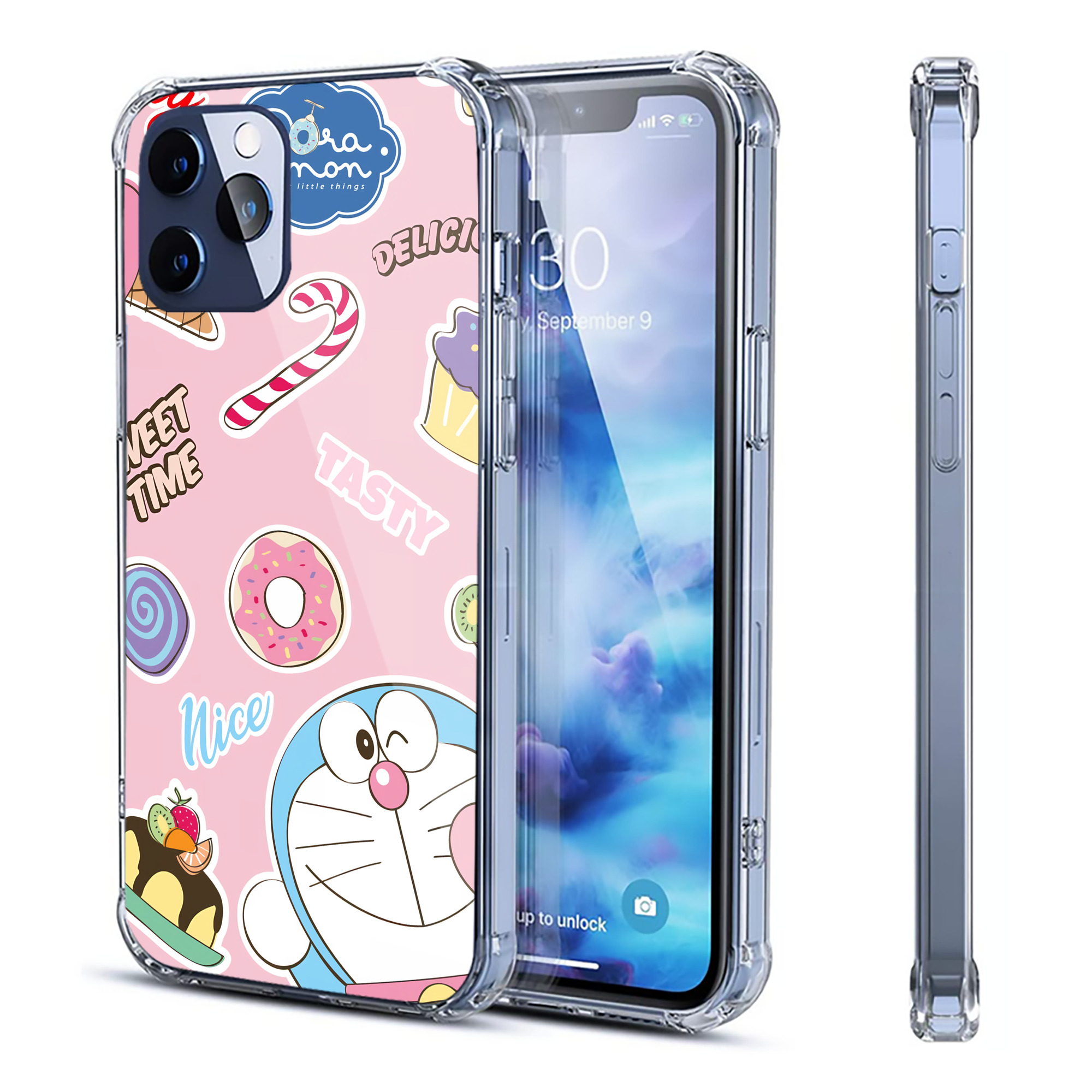 （画像用） ドラえもん Doraemon 【iPhone 12シリーズ対応】透明スマホケース（クリアソフトケース）